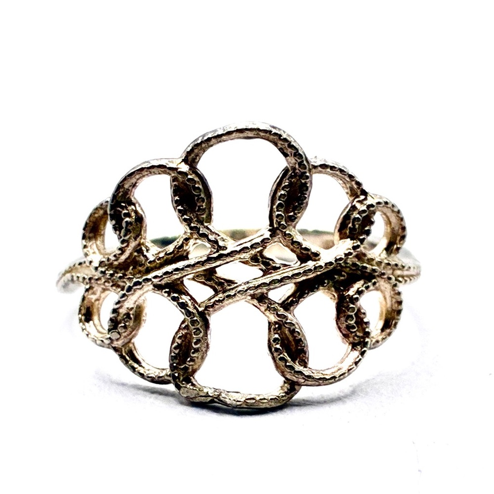 Vintage Artisan Open Knot 9.25 Sterling Silver Size: 4.50